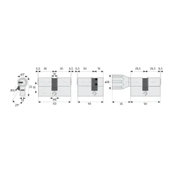 Hot Abus Profilzylinder D6XNP 35/35 mm