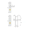 Discount Abus Schutzbeschlag HLN 414 F1 beidseitig