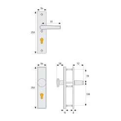 Discount Abus Schutzbeschlag HLN 414 F1 beidseitig