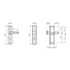 Outlet Abus Schutzbeschlag KLN 314 F1 beidseitig