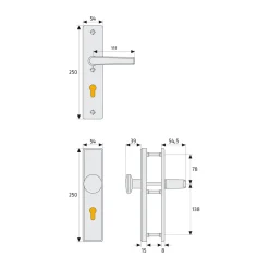 Outlet Abus Schutzbeschlag KLN 314 F9 beidseitig