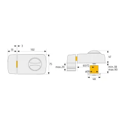 New Abus Türzusatzschloss 7010 W