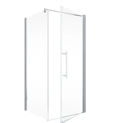 Sale Schulte Alexa Style 2.0 Drehtuer inkl Seitenwand192x90x90cm Alu Natur, Klar hell