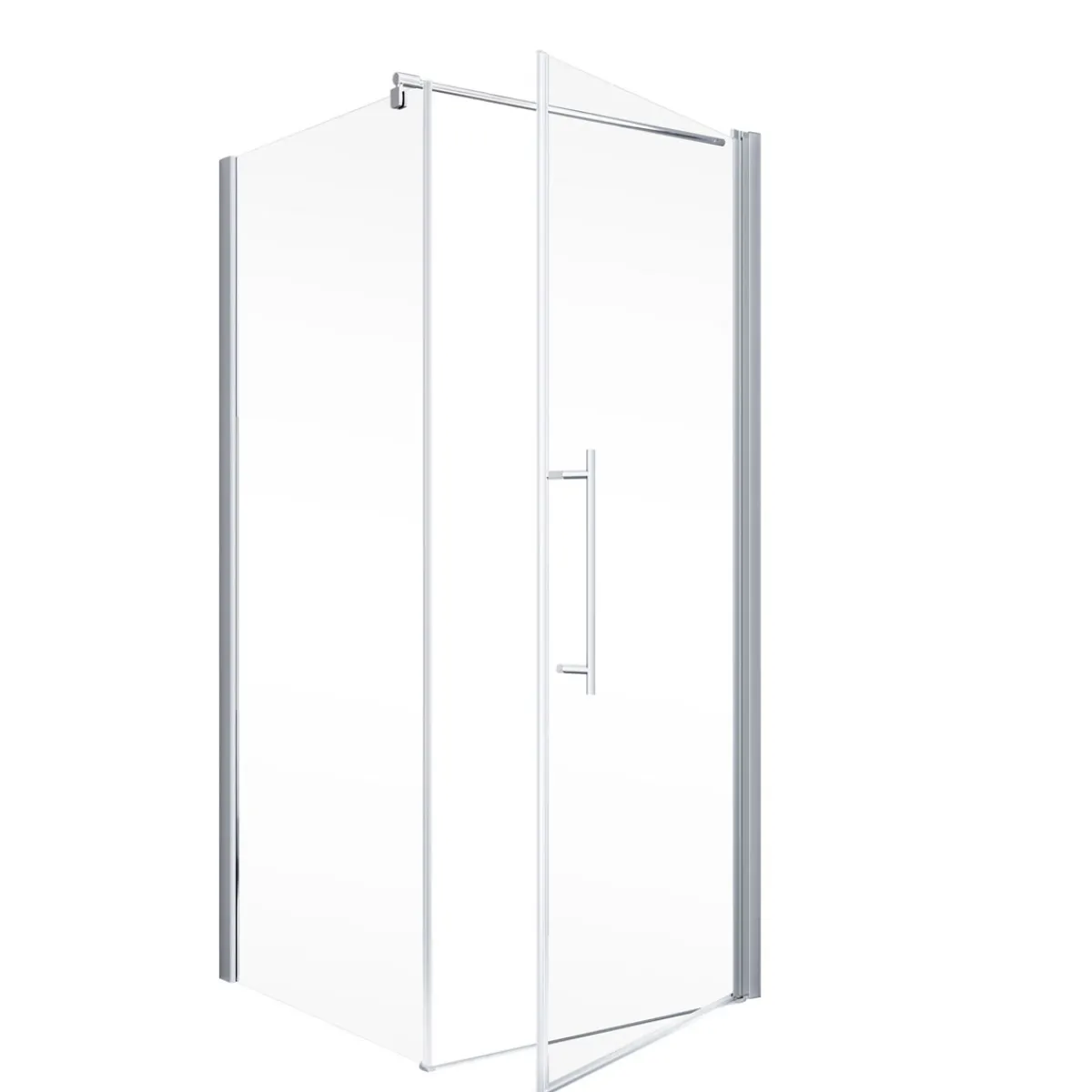 Sale Schulte Alexa Style 2.0 Drehtuer inkl Seitenwand192x90x90cm Alu Natur, Klar hell