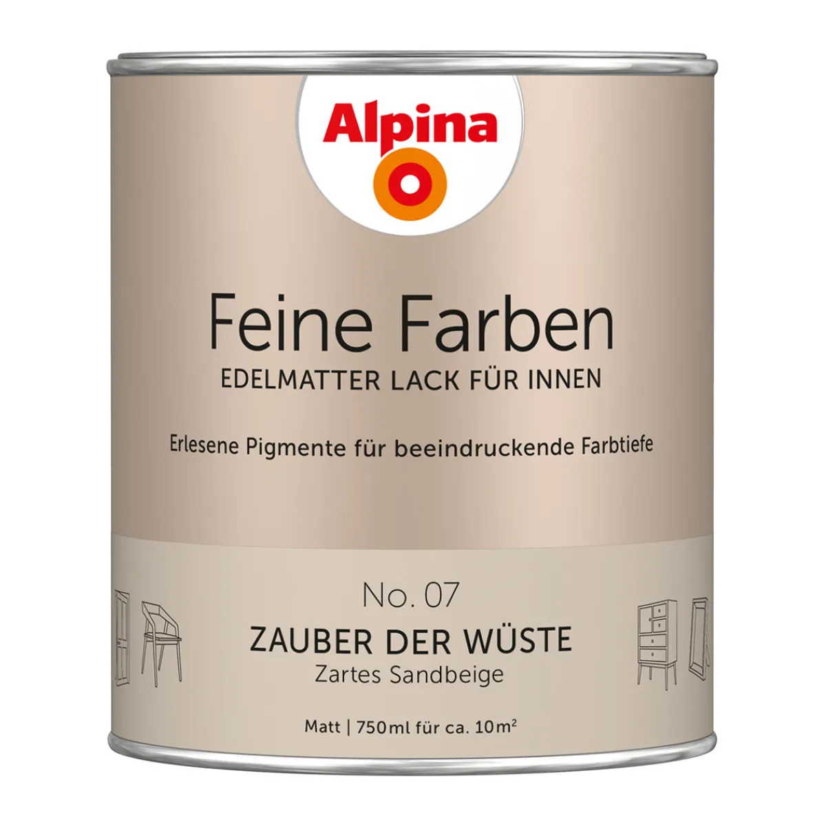 Clearance Alpina Buntlack Feine Farben Lack No 07 Zauber der Wüste edelmatt 750ml