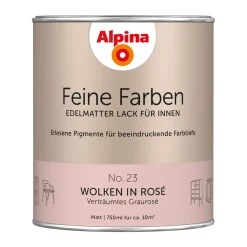 Hot Alpina Buntlack Feine Farben Lack No 23 Wolken in Rosé edelmatt 750ml