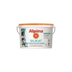 Discount Alpina Silikat Fassadenfarbe Weiß Matt 2,5 L