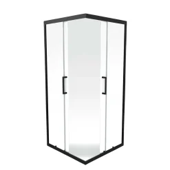 Online Aurlane Eckdusche Black Eclipse schwarz matt 90 x 90 cm