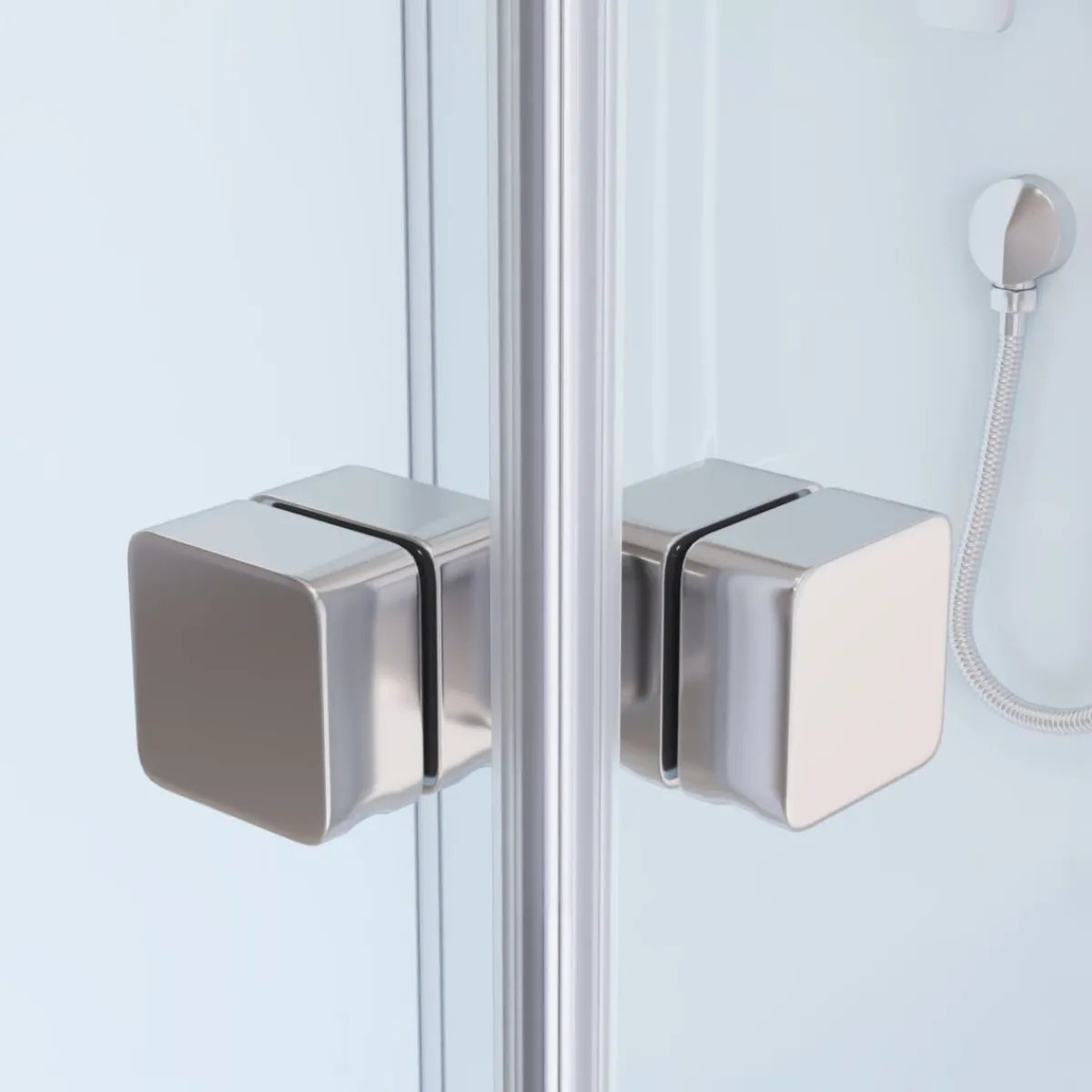 Aurlane Komplettdusche Essential, eckig, Farbe: Silber, 85x85x197,5cm