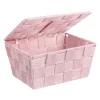 Outlet Wenko Badkorb mit Deckel Mod. Adria, rosa