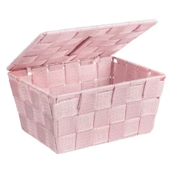 Outlet Wenko Badkorb mit Deckel Mod. Adria, rosa