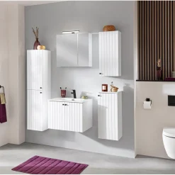 Outlet Piet, Spiegelschrank + Waschtischunterschrank, inkl. LED-Aufsatzleuchte