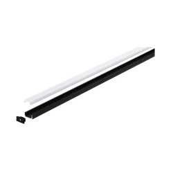 Outlet Paulmann Base Profil mit weissem Diffusor 2 mschwarz eloxiert/weiss Alu/Kunststoff
