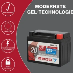 Hot Batterie GEL YB4L-B 4Ah 120 A