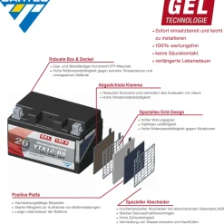 Best Batterie GEL YTX12-BS 12Ah 240A