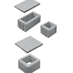 Hot Lusit Bellamur-Gartenmauer 1/2 Stein, 25x25x20cm, grau