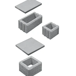Outlet Lusit Bellamur Mauerabdeckung Oberfläche glatt50x35x5 cm, grau
