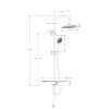 Outlet Überkopfbrauseset Aquastar mit Ablage chrom-weiß