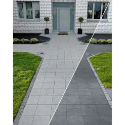 Discount Lusit Beton Gehwegplatte Anthrazit x4 cmmit Fase