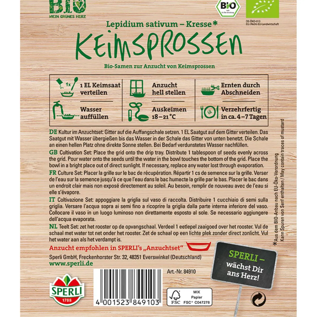 Online Bio-Keimsprossen Kresse