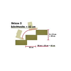 Clearance Lusit Blockstufe maschinell gefertigt100/35/16 cm, grau