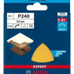 Discount Bosch Professional Expert C470 Schleifpapier für Deltaschleifer 93 mm G 240 5 Stück