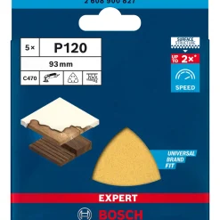 Online Bosch Professional Expert C470 Schleifpapier für Deltaschleifer 93 mm G 120 5 Stück