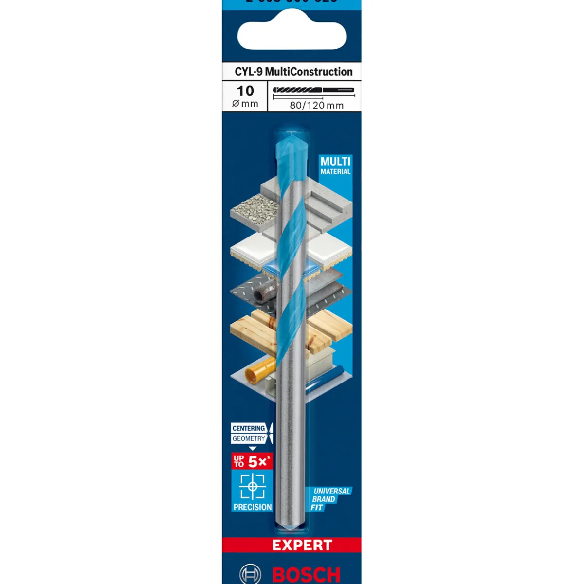 Bosch Professional Expert CYL-9 MultiConstruction Bohrer 10 x 80 x 120 mm d 9 mm