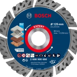 Outlet Bosch Professional Expert MultiMaterial Diamanttrennscheiben 125 x 22,23 x 2,2 x 12 mm