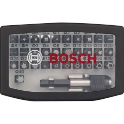 New Bosch Professional 32-teiliges Schrauberbit-Set PH PZ H T und Quick Change-Universalhalter