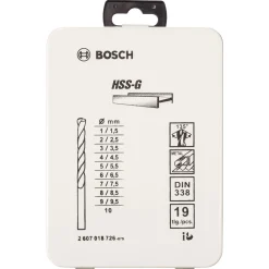 Best Bosch Professional 19-teiliges Metallbohrer-Set HSS-G DIN 338 135 in Metallkassette 1–10 mm