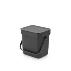 Discount Brabantia Abfalleimer Sort & Go 18,8 x 18,1 x 13,9 cm grau