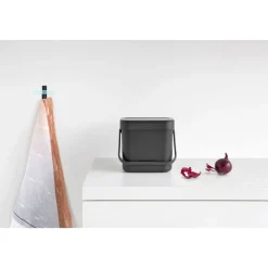 Discount Brabantia Abfalleimer Sort & Go 18,8 x 18,1 x 13,9 cm grau