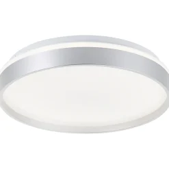 Brilliant Deckenleuchte Britt 33cm silber/weiß 22W 2300lm stufenlos dimmbar