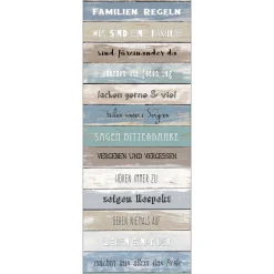 Outlet Pro-Art Canvas-Art Familienregeln 30 x 80 cm
