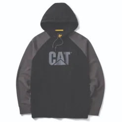 Best CAT Colorblock Hooded Sweatshirt black-magnet Gr. 2XL