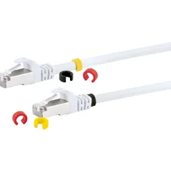 Sale Schwaiger CAT7 Netzwerkkabel S/FTP 3Farbclips 1,0mweiss