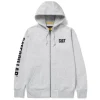 Best CAT Zip Hoodie Banner Gr. L grau