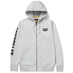 Best CAT Zip Hoodie Banner Gr. L grau