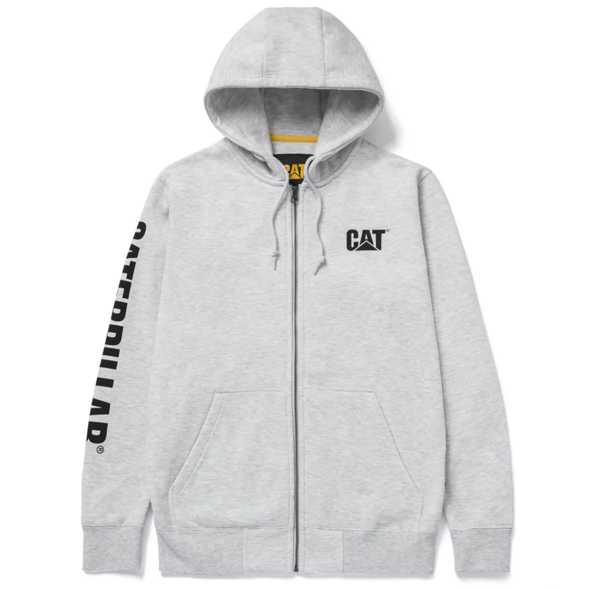 Best CAT Zip Hoodie Banner Gr. L grau