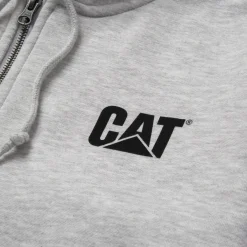 Best CAT Zip Hoodie Banner Gr. L grau