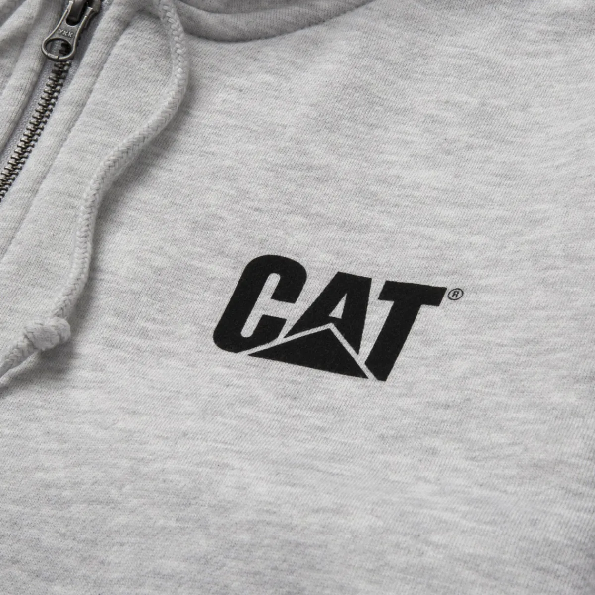 Best CAT Zip Hoodie Banner Gr. L grau