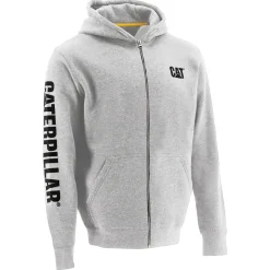 Best CAT Zip Hoodie Banner Gr. L grau