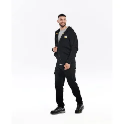 New CAT Zip Hoodie Banner Gr. 2XL schwarz