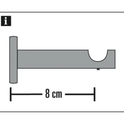 Online Gardinia Chicago Träger 1 lfg offen 20mm titan