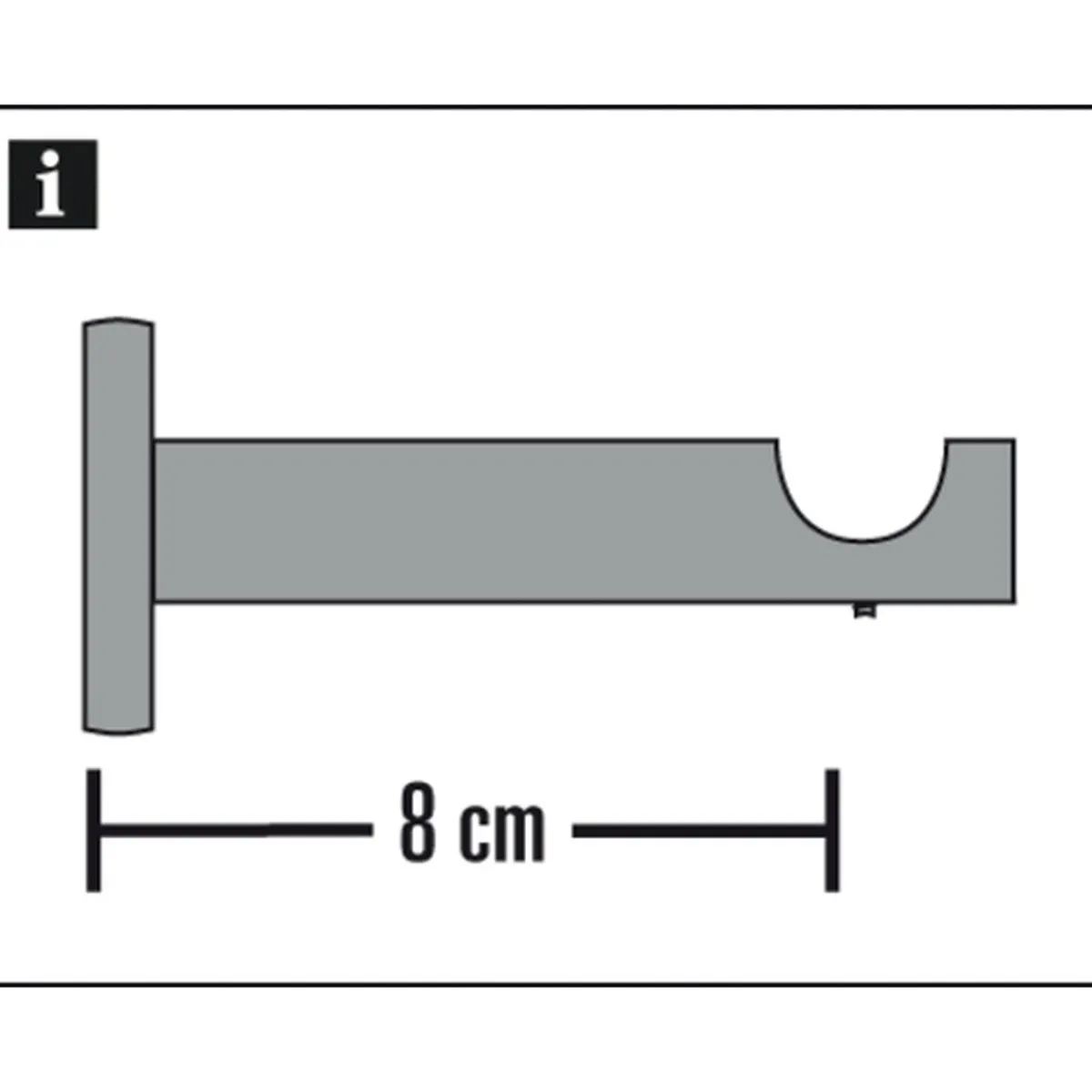 Online Gardinia Chicago Träger 1 lfg offen 20mm titan