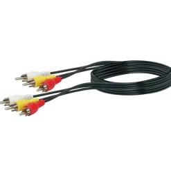 Discount Schwaiger Cinch-Video-Verbindungskab. 1,5m sw