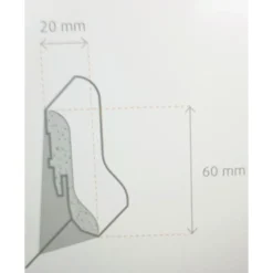 New Clip-Laminatleiste SL 60 Buche hell 250 cm lang
