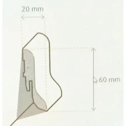 Outlet Clip-Parkettleiste SL 60 250 cm weiß
