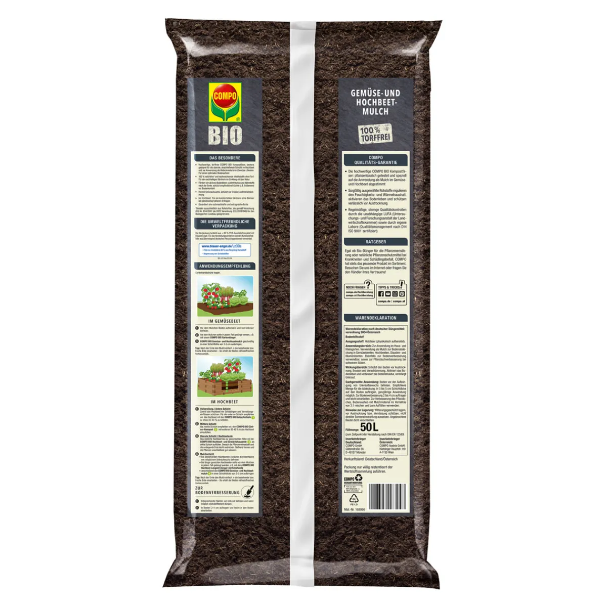 Clearance Compo BIO Gemüse- und Hochbeetmulch 50 L